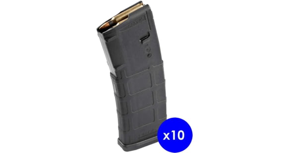 Image of Magpul Industries PMAG GEN M2 MOE AR-15/M16/M4 Rifle Magazine, .223 Rem/5.56x45mm NATO, 30 Round, Black, 10 Pack, Polymer, MGMPI571BLK-30RD