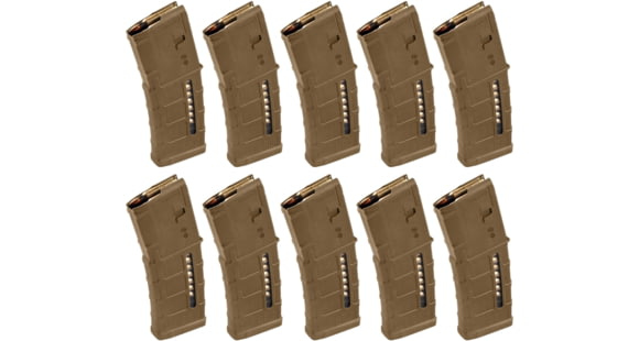 Image of Magpul Industries PMAG GEN M3 AR-15/M16/M4 .223 Rem/5.56x45mm NATO, Modified Coyote Brown, 10-Pack