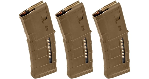 Image of Magpul Industries PMAG GEN M3 AR-15/M16/M4 .223 Rem/5.56x45mm NATO, Modified Coyote Brown, 3-Pack