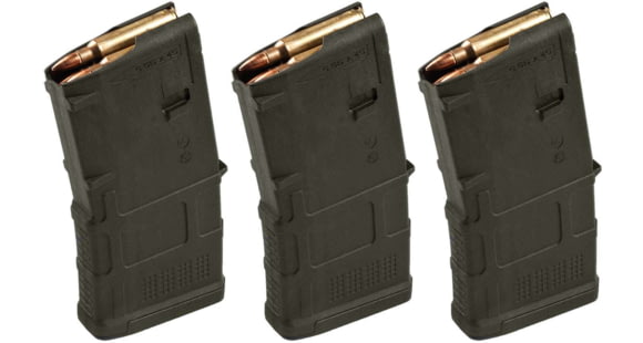 Image of Magpul Industries PMAG GEN M3 AR-15/M16/M4 Rifle Magazine, .223 Rem/5.56x45mm NATO, 20 Round, Olive Drab Green, 3 Pack