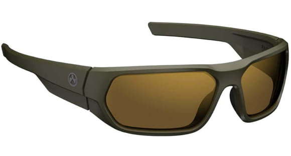 Image of Magpul Industries Radius Shooting Glasses, Olive Drab Green Frame, Bronze Lenses, Polarized, MAG1145-1-315-2030