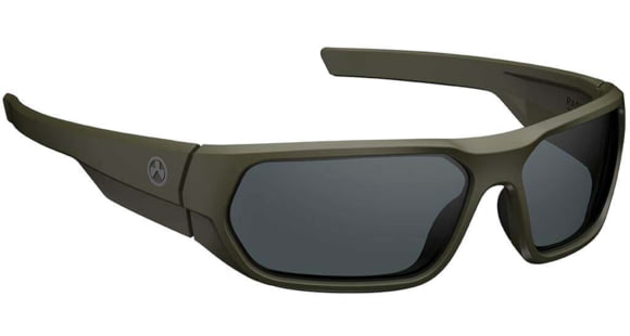 Image of Magpul Industries Radius Shooting Glasses, Olive Drab Green Frame, Gray Lenses, Polarized, MAG1145-1-315-1100