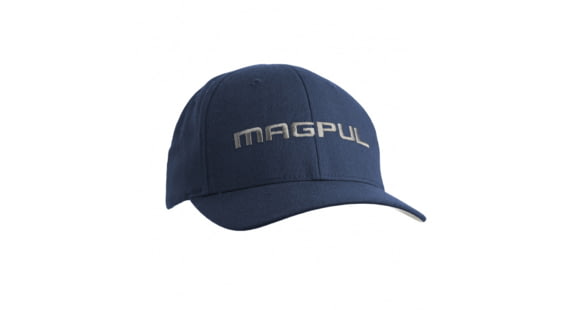 Image of Magpul Industries Wordmark Stretch Fit Hat, Navy, S/M, MAG1103-410-S/M