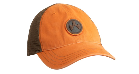 Image of Magpul Industries Icon Patch Garment Washed Trucker, Orange Front w/Brown Mesh Back, MAG1105-812