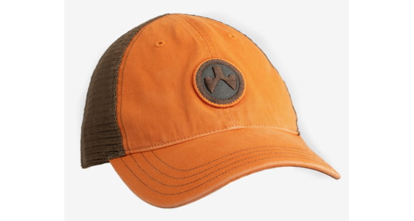 Image of Magpul Industries Icon Patch Garment Washed Trucker, Orange Front w/Khaki Mesh Back, MAG1105-813