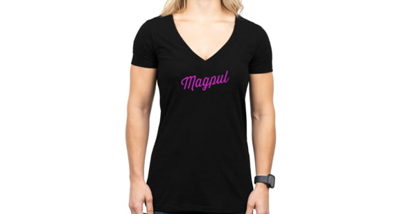 Image of Magpul Industries MAG1336-001-2X Rover Script Women's Black Cotton/Polyester Short Sleeve 2XL, Black, 2XL, MAG1336-001-2X