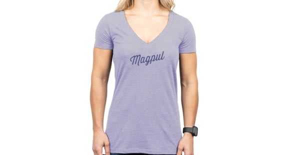 Image of Magpul Industries MAG1336-530-S Rover Script Women's Orchid Heather Cotton/Polyester Short Sleeve Small, Orchid Heather, Small, MAG1336-530-S