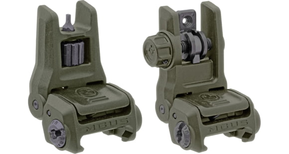 Image of Magpul MBUS 3 Front and Rear Flip Sights Set, OD Green