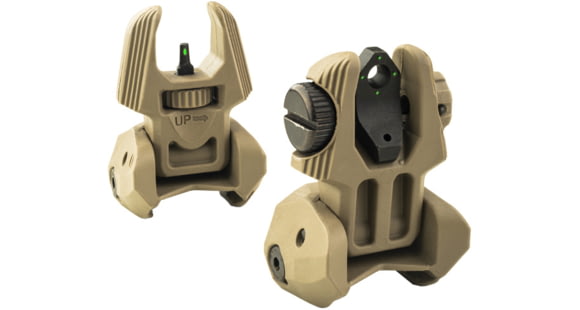 Image of Meprolight Flip-Up Front and Rear Tritium Sight Set, 2 Rear Dots, Desert Tan, 403300