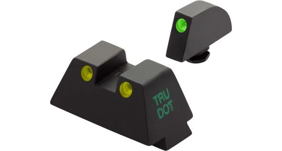 Image of Meprolight Glock 9 mm/357 Sig/40 SW/45 GAP Green/Yellow Fixed Set TD, ML10224SUPY, 102243291
