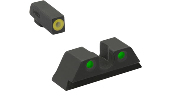 Image of USED Meprolight Hyper-Bright - Highly Visible Day/Night Self-Illuminated Sights, CZ Shadow 2, Phosphorescent Yellow Front, Green Rear, Black, 477873121, EDEMO1, Used, Condition Fair, Installed/Mounted