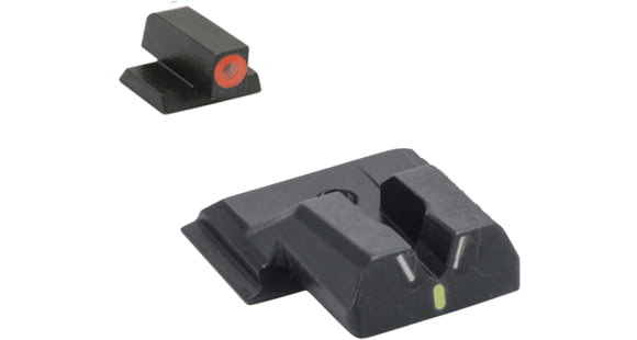 Image of Meprolight Hyper-Bright V-Sight S&amp;W M&amp;P Shield, Non-Ez Models, - O Ring, Black Orange Ring, 417753131, 417753131