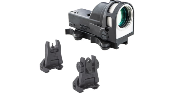 Image of Meprolight M21 1x30mm Reflex Red Dot Sight, Open X and Fubs Self-Illuminated Flip Backup Sight, 56263610
