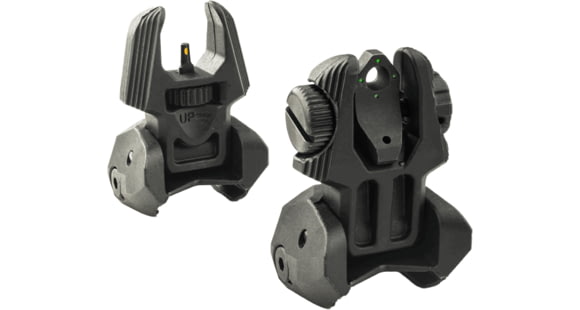 Image of USED Meprolight MEPRO FRBS - Self-Illuminated Flip Back-Up Rifle Sights, 4 Dot Rear / Orange Hyper Bright Front, Black, 403240, EDEMO1, Condition Like New, Inspect and Rebox