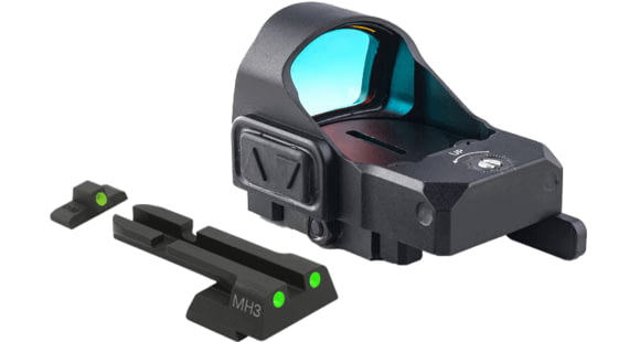 Image of Meprolight Micro Red Dot Sight Kit with Quick Detach Adaptor and Backup Day/Night Sights, Canik, Green, 88070511