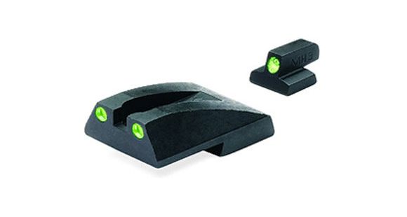 Image of Meprolight Tru-Dot Night Sight Set, Novak Replacement for S&amp;W 1000 &amp; 4500 Full-size Series, Green, ML11755,