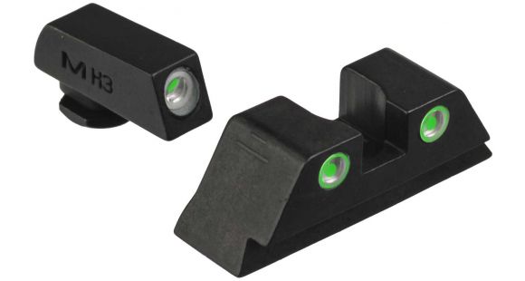 Image of USED Meprolight Tru-Dot Night Sight Set for Glock 10mm &amp; 45 ACP, Green Front/Rear, 10222, EDEMO1, Used, Condition Like New