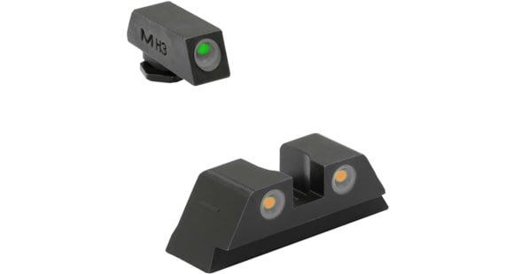 Image of Meprolight Tru-Dot Night Sight Set for Glock 9mm, .357 Sig, .40 S&amp;W, &amp; .45 GAP, Green Front/Orange Rear, ML10224O, 102243301