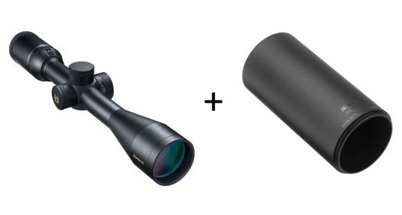 Image of Nikon Monarch 4-16x42 Side Focus Rifle Scope, Matte Black w/Mildot Reticle 8423 w/ Nikon Monarch Sunshade, 42mm Matte, 7162