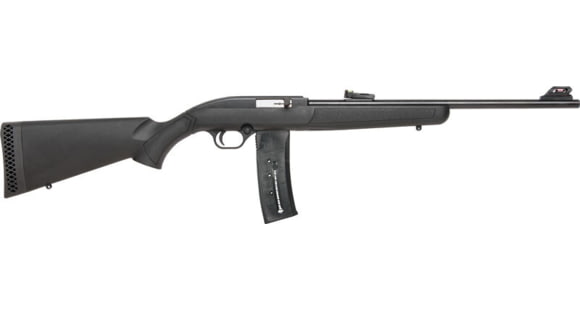 Image of Mossberg 702 Plinkster Semi-Auto Rifle, .22 Long Rifle, 18in Barrel, 1-16, Synthetic Black Stock, Blued , 25RD, 37073-FRRMPG