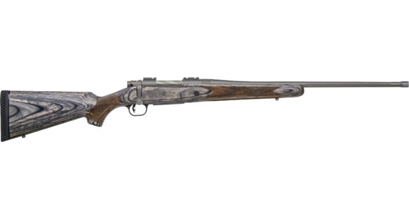 Image of Mossberg Patriot Bolt Action Rifle, 6.5mm Creedmoor, 22in Fluted Threaded Barrel, 1-8, Laminate Grey Stock, Stainless, 28114-FRRMPG
