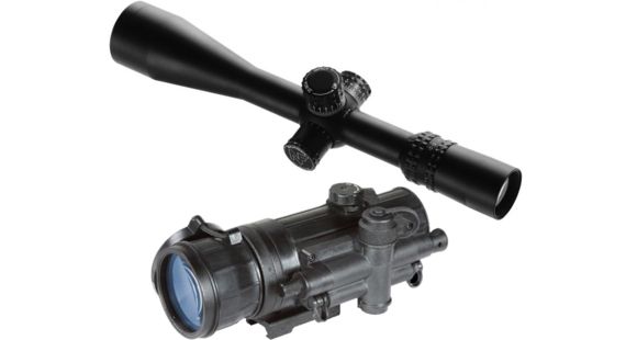 Image of NightForce 3.5-15x50mm NXS Tactical Rifle Scope - ZeroStop .250 MOA - MOAR Reticle C429 with Armasight Co-mr-qs Night Vision Medium Range Clip-on System Quicksilver White Phosphor Generation 2+, 51-72
