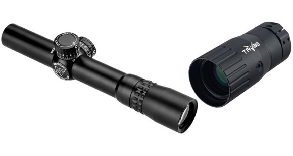 Image of NightForce 4.5x24mm Competition Service Rifle Scope, Zerostop, SR-2 Reticle, Black, C580 with TRYBE Optics Enhancer