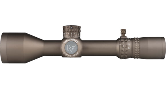 Image of NightForce NX8 2.5-20x50mm Rifle Scope, 30mm Tube, Second Focal Plane, MOAR-CF2 Reticle, Dark Earth, C686