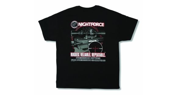 Image of Nightforce T-Shirt, Excel, Black, Large, Black, Lge A233