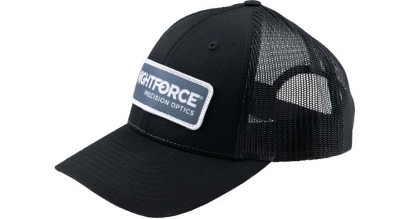 Image of NightForce Trucker Hat, Low Profile, w/ Patch, Black, Medium/Large, A523-ML