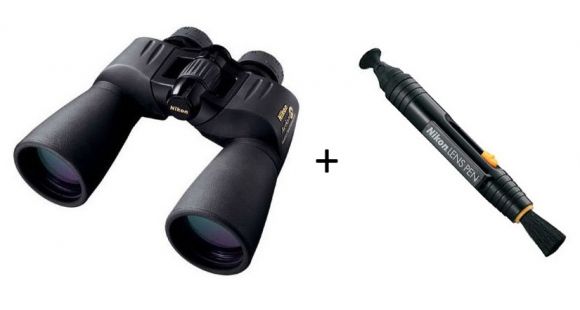 Image of Nikon 10x50 Action Extreme Waterproof Binoculars 7245 w/ Nikon LensPen Cleaning System, Black 7072