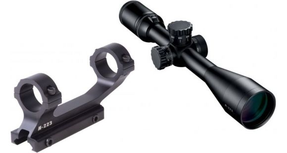 Image of Nikon 3-12x42SF Rifle Scope, Matte Black, BDC 600 Reticle 8489 w/ Nikon M-223 XR Mount 833