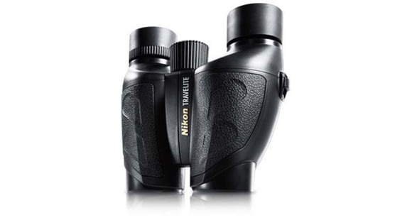 Image of Nikon Travelite 12x25mm Porro Prism Compact Binoculars, Black, 7279