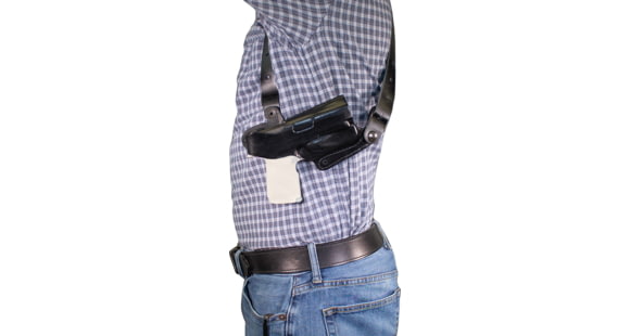 Image of DeSantis N.Y. Undercover Grd Rig Leather Shoulder Holster. S&amp;W M&amp;P Shield 9/40,S&amp;W M&amp;P Shield M2.0 9/40, Left Hand, Black, G1DBBX7X0