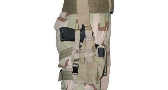 Image of BlackHawk Omega VI Elite Holster, Beretta 92F/Smith &amp; Wesson Model 5906, Left Hand, Matte, Desert Tan, 40QD42DE-LEFT