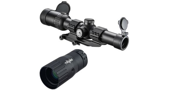 Image of Barska 1-6x24 IR,AR6 Tactical Rifle Scope,30mm Tube,Red/Green Illuminated Reticle AC12390 w/ TRYBE Optics Enhancer - Magnification Doubler