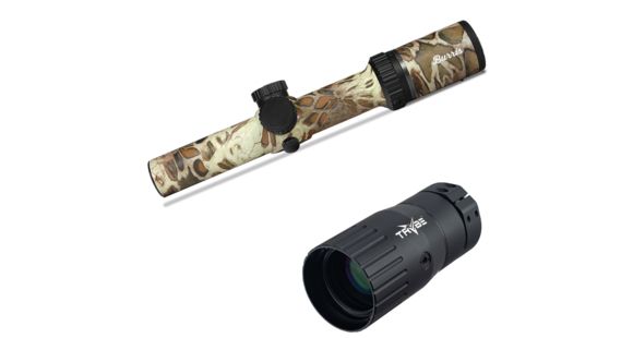 Image of OP Exclusive - Burris 1X-4X-24mm illum Rifle Scope, Sandstorm, 200466 w/ TRYBE Optics Enhancer - Magnification Doubler