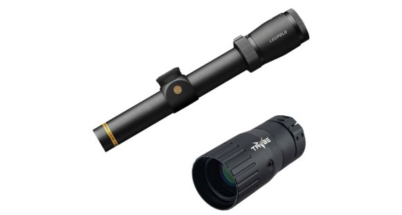 Image of OP Exclusive - Leupold VX-5HD 1-5x24mm Rifle Scope, 30mm, Matte Illuminated FireDot 4 Fine, 171385 w/ TRYBE Optics Enhancer - Magnification Doubler