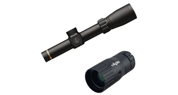 Image of Leupold VX-Freedom 1.5-4x20mm Rifle Scope, 1 in Tube, Second Focal Plane, Black, Matte, Non-Illuminated Pig-Plex Reticle, MOA Adjustment, w/ TRYBE Optics Enhancer, 174177-KIT1