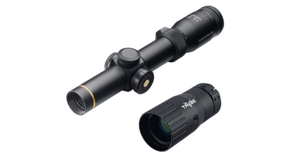 Image of OP Exclusive - Leupold VX-R 1.25-4x20mm Matte Rifle Scope, FireDot Duplex Reticle 111230 w/ TRYBE Optics Enhancer - Magnification Doubler