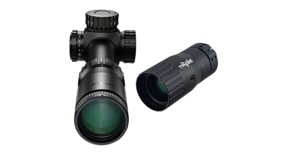 Image of OP Exclusive - Nikon BLACK FORCE100 1-6x24 Rifle Scope, 30mm, Force-MOA Reticle, Illuminated, Black, 16660 w/ TRYBE Optics Enhancer - Magnification Doubler