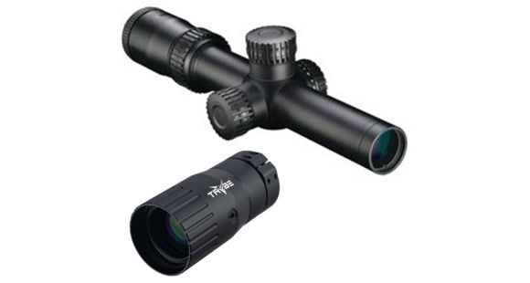 Image of OP Exclusive - Nikon FORCE1000 1-4x24mm Illuminated Rifle Scope, Speedforce Reticle, Matte Black 16380 w/ TRYBE Optics Enhancer - Magnification Doubler
