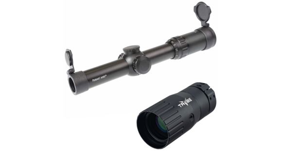 Image of OP Exclusive - Primary Arms Classic 1-4X24mm Illuminated Rifle Scope, Black PA14X w/ TRYBE Optics Enhancer - Magnification Doubler