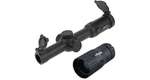 Image of Primary Arms SLx 1-6X24mm Gen III Rifle Scope, 30mm Tube, Second Focal Plane, ACSS 22LR Reticle, Matte, Black, w/ TRYBE Optics Enhancer - Magnification Doubler, PA1-6X24SFP-ACSS-22LR