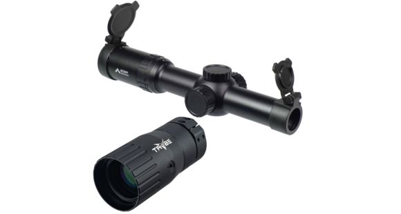 Image of OP Exclusive Primary Arms SLx 1-6X24mm Gen III Rifle Scope, 30mm, SFP, ACSS 5.56/5.45/.308 Reticle, Black w/ TRYBE Optics Enhancer Magnification Doubler, PA1-6X24SFP-ACSS-5.56