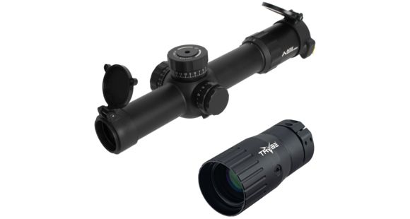 Image of OP Exclusive - Primary Arms Platinum Series 1-8X24mm FFP Rifle Scope - Illuminated ACSS Griffin MOA Reticle, Black, PAPLX8-1-8X24F-GRIF-MOA w/ TRYBE Optics Enhancer - Magnification Doubler