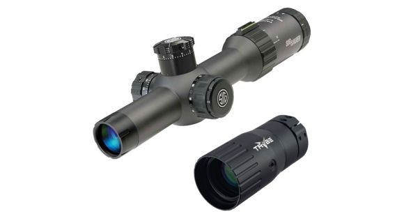 Image of OP Exclusive - SIG SAUER Tango4 .300 Blackout 1-4x24 30mm Rifle Scope, FFP, Horseshoe Illuminated Reticle, 0.5 MOA ADJ, Black, SOT41112 w/ TRYBE Optics Enhancer - Magnification Doubler