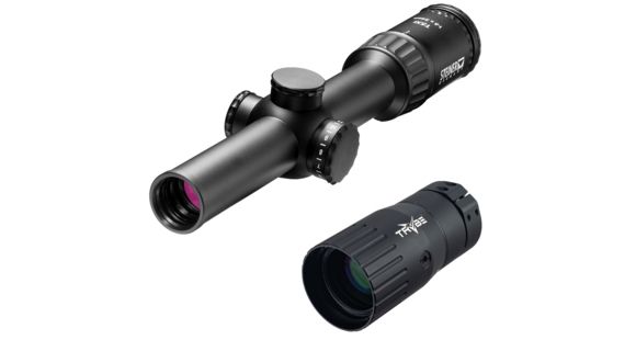 Image of Steiner T5Xi 1-5x24 mm Rifle Scope, 30mm Tube, Second Focal Palne, Red 3TR / 7.62 mm Reticle w/ TRYBE Optics Enhancer, Matte, Black, 5102-KIT1