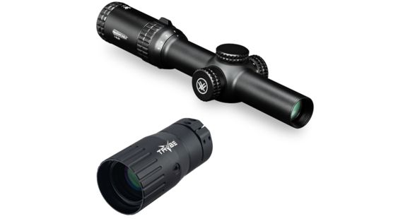 Image of OP Exclusive - Vortex Strike Eagle 1-6x24 AR-BDC reticle , MOA SE-1624-1 w/ TRYBE Optics Enhancer - Magnification Doubler