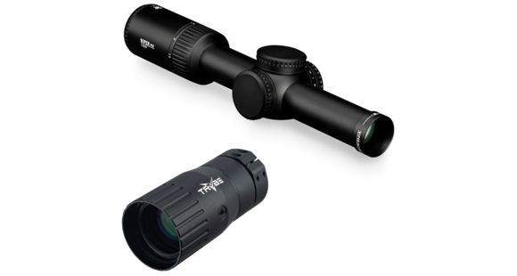 Image of Vortex Viper PST Gen II Rifle Scope, 1-6x24mm, 30mm Tube, SFP, VMR-2 MRAD Reticle, Black w/ TRYBE Optics Enhancer - Magnification Doubler, PST-1607-KIT1